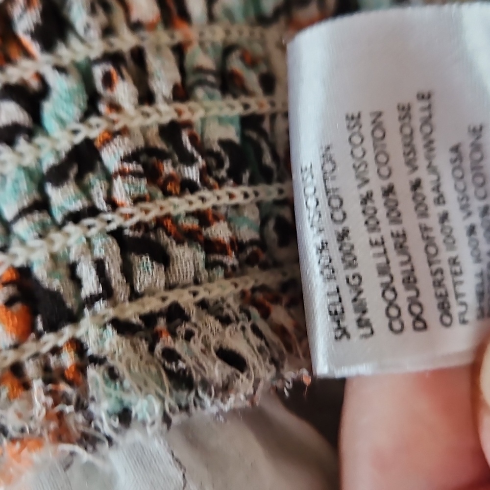 By Anthropologie XL Ruffle Wrap Smock Hem Paisley Blouse Top Boho Poet Romantic - Picture 8 of 11